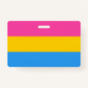 Falln Pansexual Pride Flag ID Badge