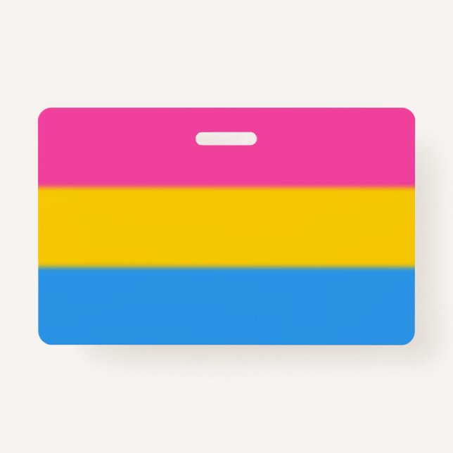 Falln Pansexual Pride Flag ID Badge (Front)