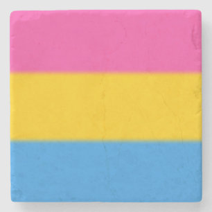 Falln Pansexual Pride Flag Stone Coaster