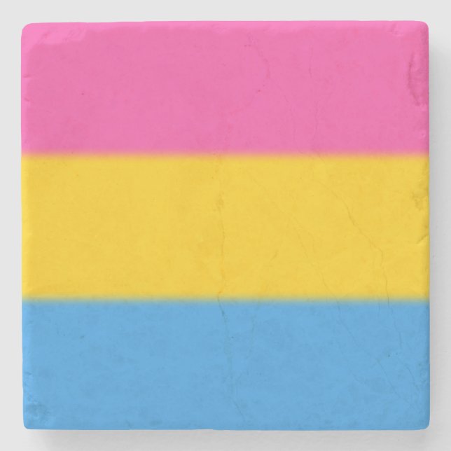 Falln Pansexual Pride Flag Stone Coaster (Front)