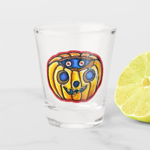 Falln Peeky Pumpkin Vintage Halloweenies Shot Glass