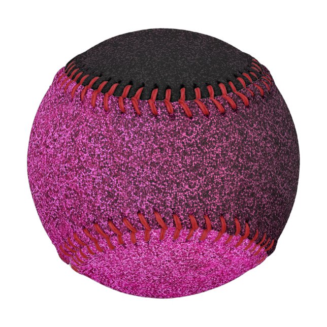 Falln Pink & Black Glitter Gradient Baseball (Front)