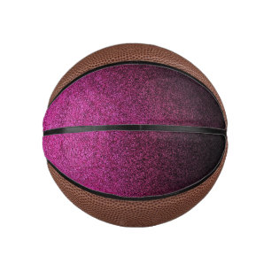 Falln Pink & Black Glitter Gradient Mini Basketball