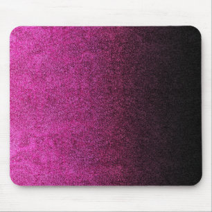 Falln Pink & Black Glitter Gradient Mouse Pad