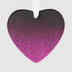 Falln Pink & Black Glitter Gradient Ornament