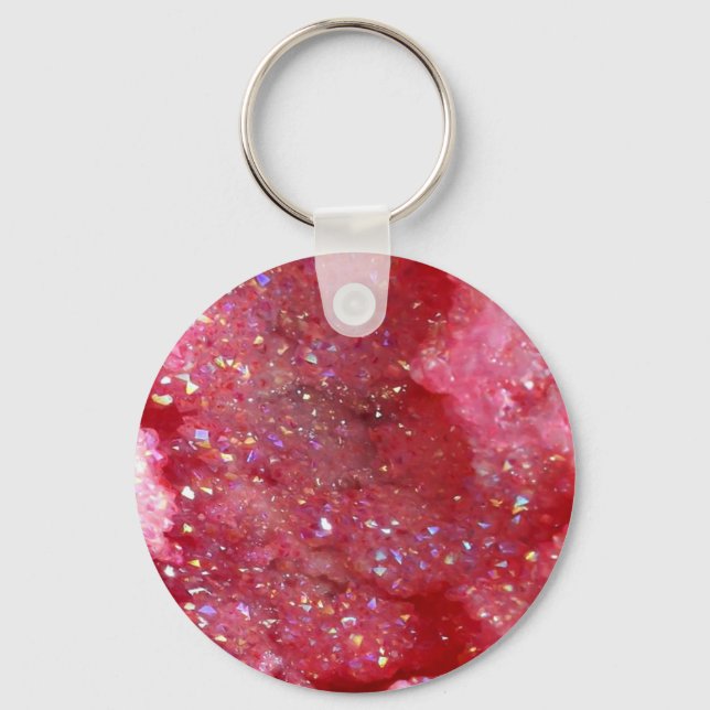 Falln Pink Faerie Crystals Key Ring (Front)