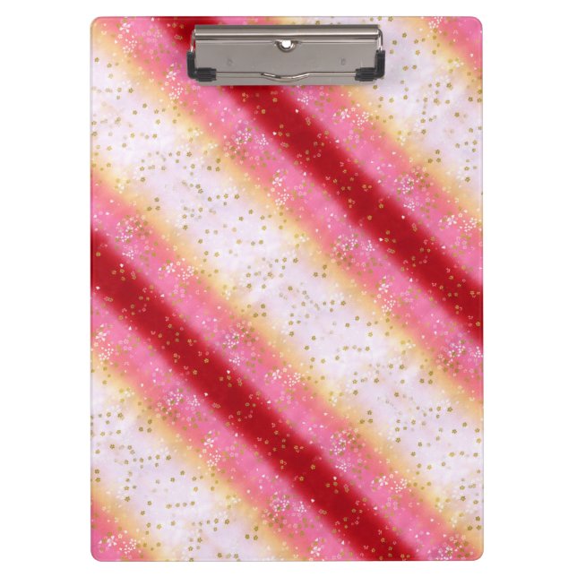 Falln Pink Sakura Sunrise Clipboard (Front)