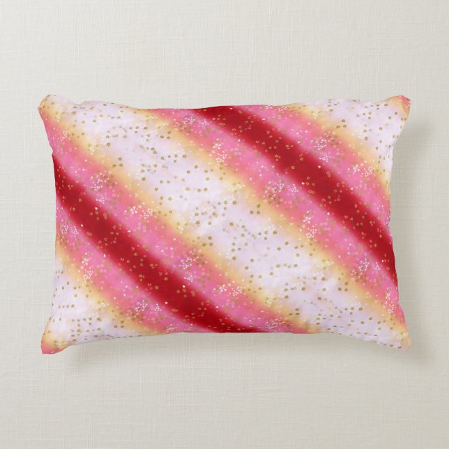 Falln Pink Sakura Sunrise Decorative Cushion (Front)
