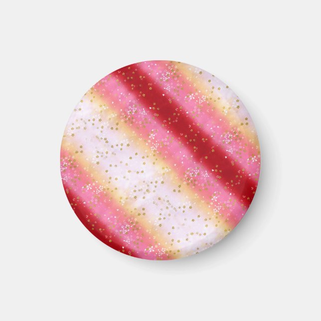 Falln Pink Sakura Sunrise Magnet (Front)