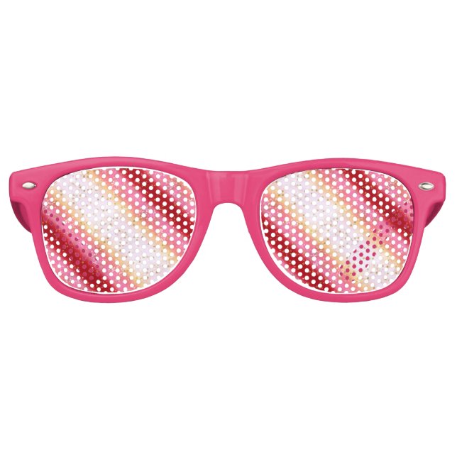 Falln Pink Sakura Sunrise Retro Sunglasses (Front)