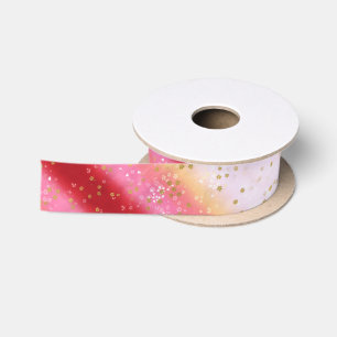 Falln Pink Sakura Sunrise Satin Ribbon
