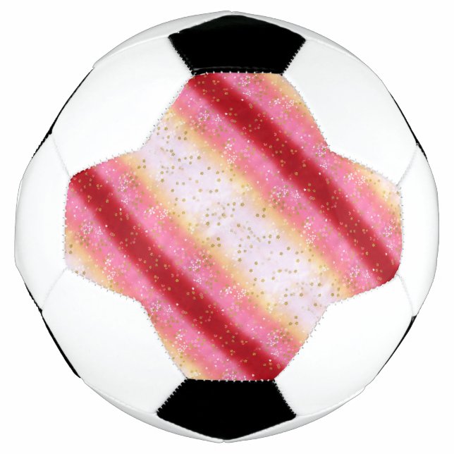 Falln Pink Sakura Sunrise Soccer Ball (Front)