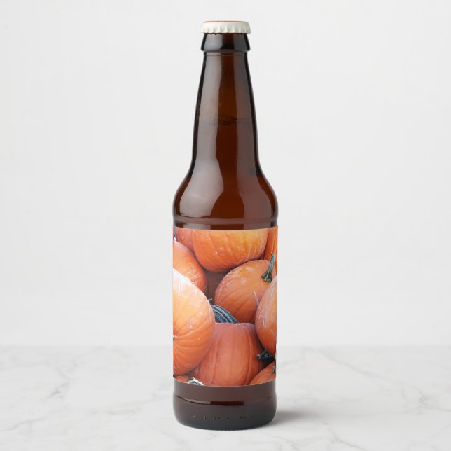 Falln Pumpkin Pile Beer Bottle Label (Front)
