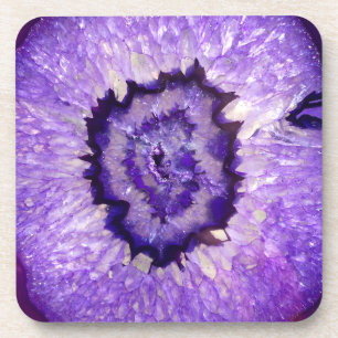 Falln Purple Agate Geode Coaster