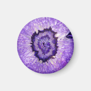 Falln Purple Agate Geode Magnet