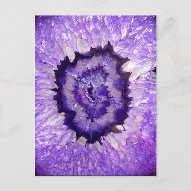 Falln Purple Agate Geode Postcard (Front)