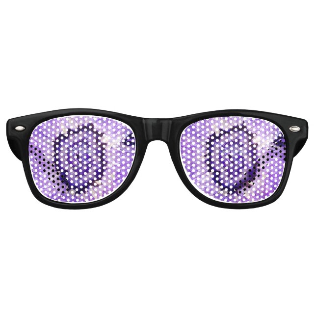Falln Purple Agate Geode Retro Sunglasses (Front)