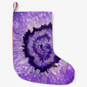 Falln Purple Agate Geode Small Christmas Stocking