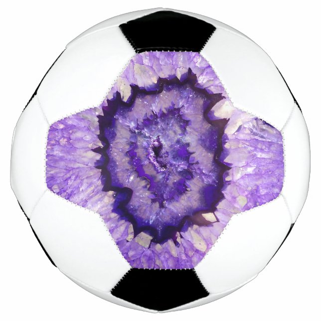Falln Purple Agate Geode Soccer Ball (Front)