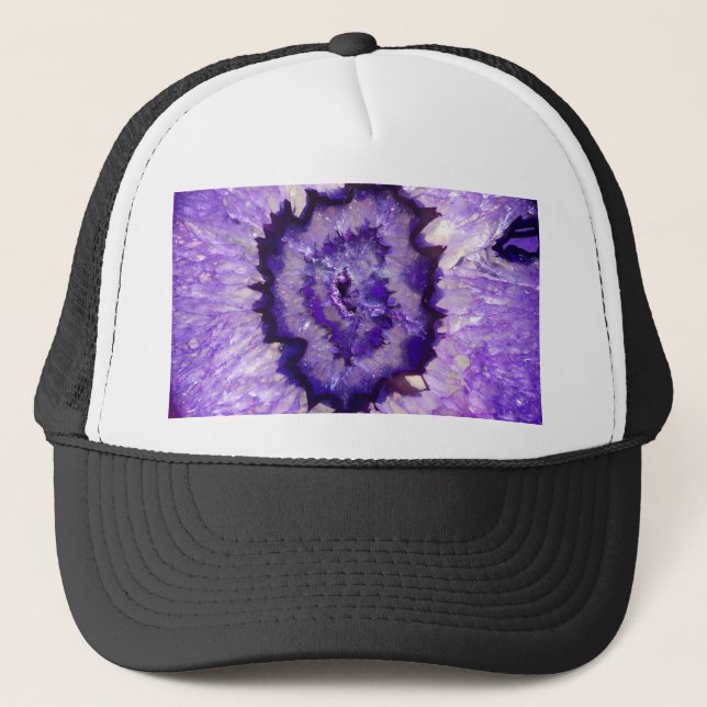 Falln Purple Agate Geode Trucker Hat (Front)