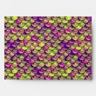 Falln Purple and Green Scales Envelopes