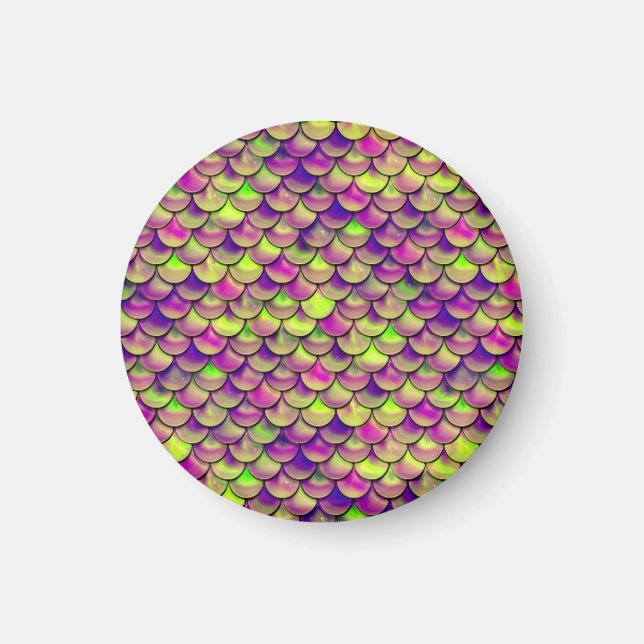 Falln Purple and Green Scales Magnet (Front)