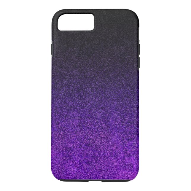 Falln Purple & Black Glitter Gradient Case-Mate iPhone Case (Back)