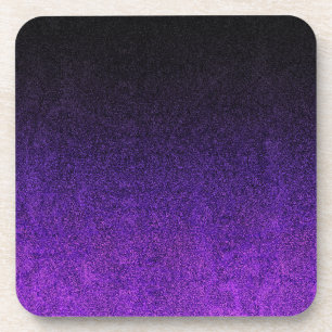 Falln Purple & Black Glitter Gradient Coaster