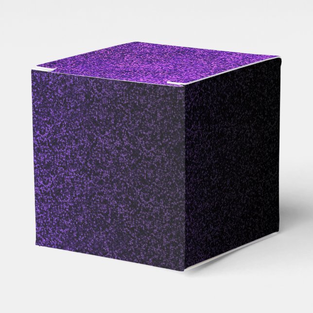 Falln Purple & Black Glitter Gradient Favour Box (Front Side)