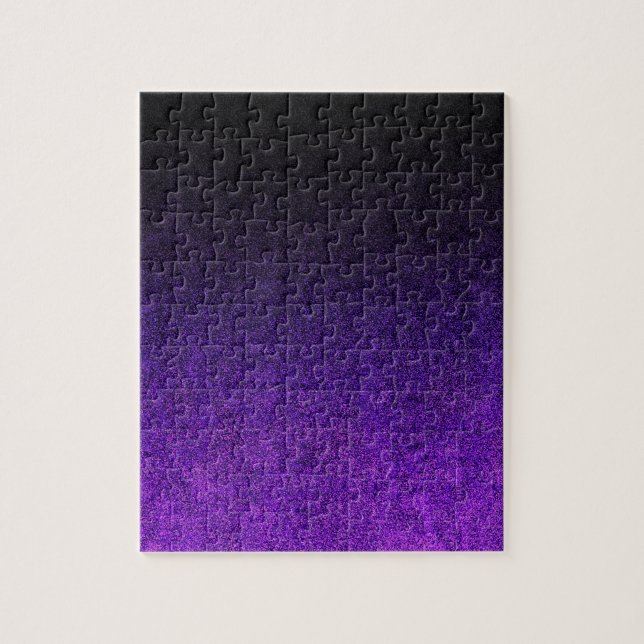 Falln Purple & Black Glitter Gradient Jigsaw Puzzle (Vertical)
