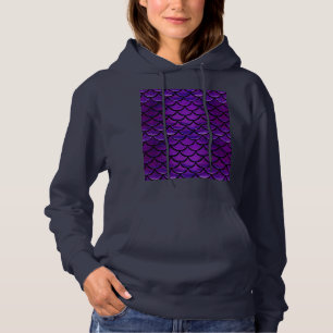 Falln Purple & Blue Mermaid Scales Hoodie