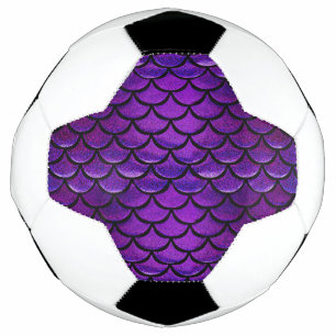 Falln Purple & Blue Mermaid Scales Soccer Ball