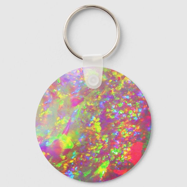 Falln Rainbow Brazilian Opal Key Ring (Front)