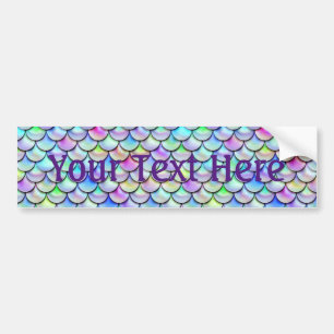 Falln Rainbow Bubble Mermaid Scales Bumper Sticker