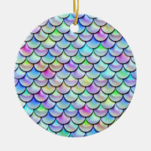 Falln Rainbow Bubble Mermaid Scales Ceramic Tree Decoration