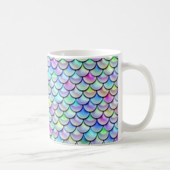 Falln Rainbow Bubble Mermaid Scales Coffee Mug (Right)