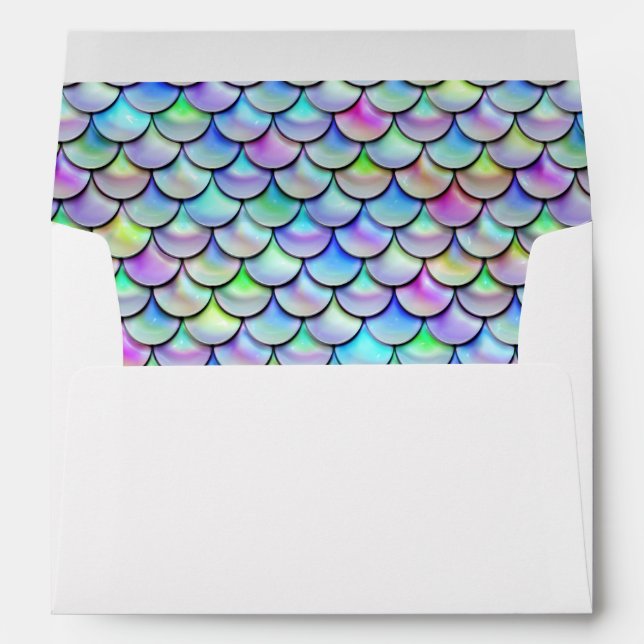 Falln Rainbow Bubble Mermaid Scales Envelopes (Back (Bottom))
