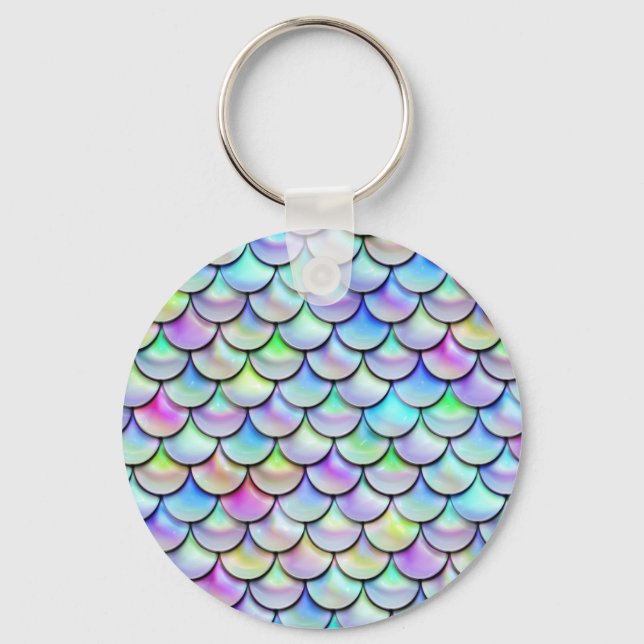 Falln Rainbow Bubble Mermaid Scales Key Ring (Front)
