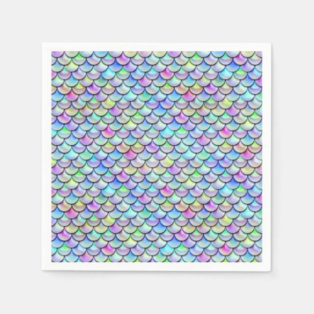 Falln Rainbow Bubble Mermaid Scales Napkin (Front)
