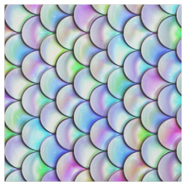 Falln Rainbow Bubble Mermaid Scales v2 Fabric (Swatch)