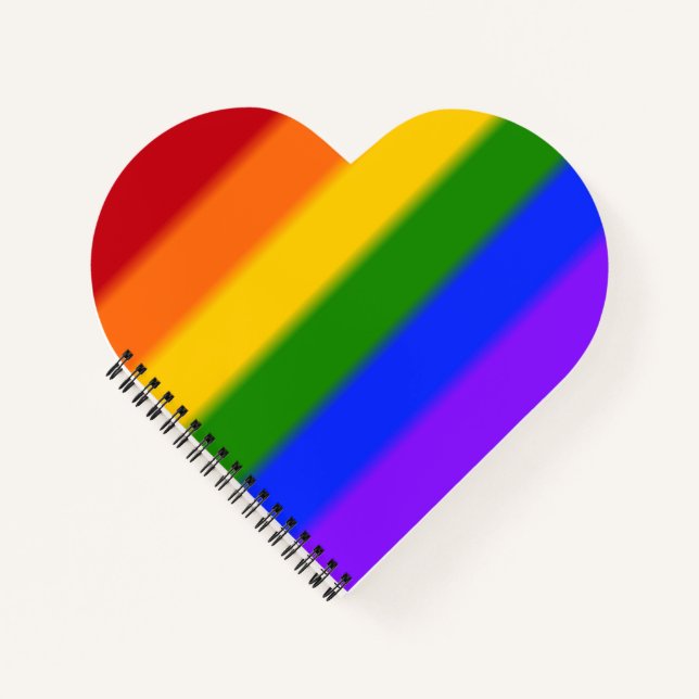 Falln Rainbow Gay Pride Flag Notebook (Front)