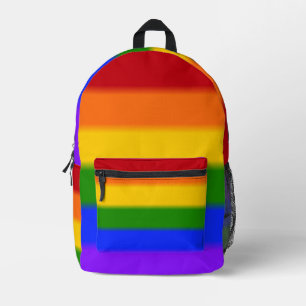 Falln Rainbow Gay Pride Flag Printed Backpack