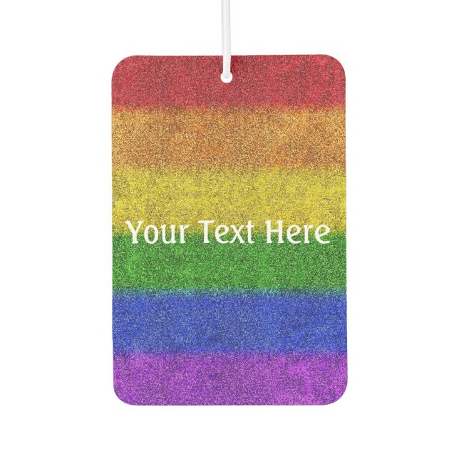 Falln Rainbow Glitter Gradient Car Air Freshener (Front)