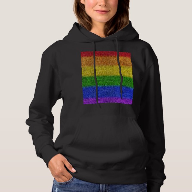 Falln Rainbow Glitter Gradient Hoodie (Front)