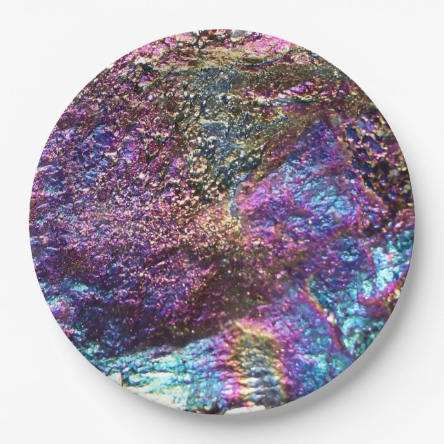 Falln Rainbow Rocks Paper Plate (Front)