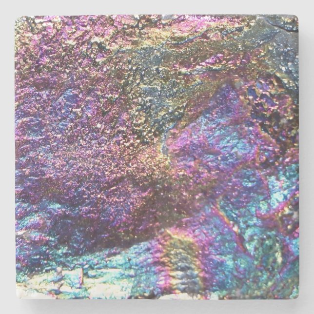 Falln Rainbow Rocks Stone Coaster (Front)