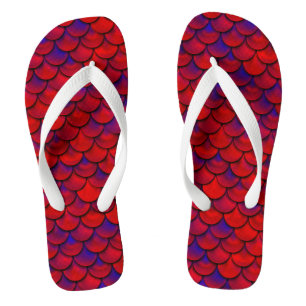Falln Red and Purple Scales Jandals