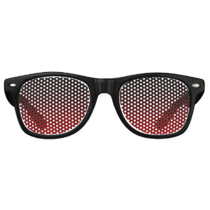 Falln Red & Black Glitter Gradient Retro Sunglasses