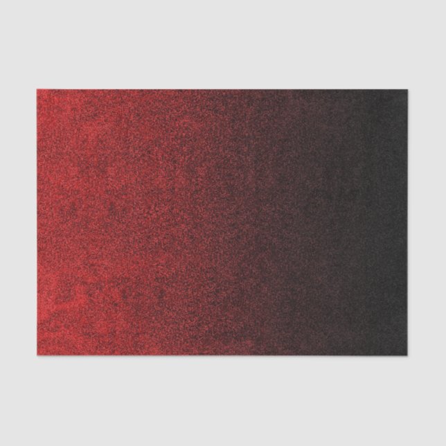 Falln Red & Black Glitter Gradient Tissue Paper (Front)