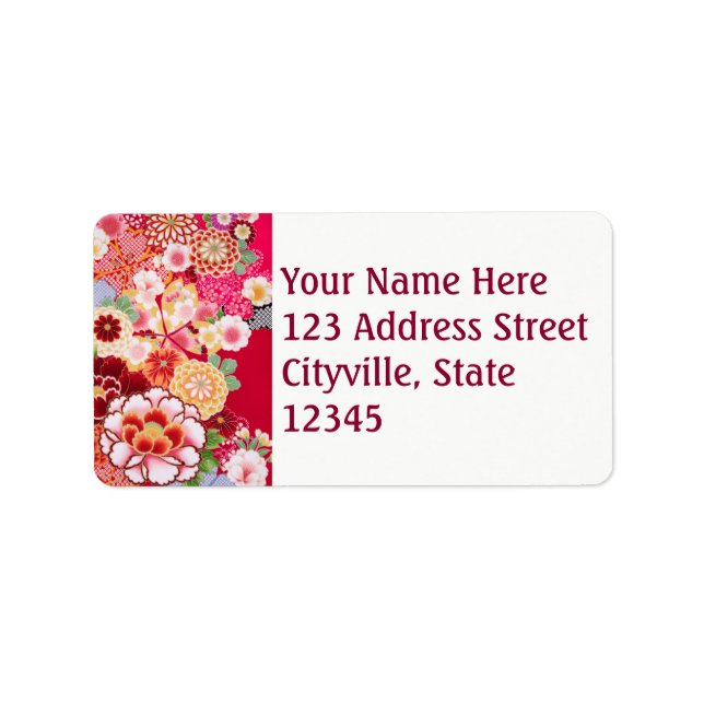 Falln Red Floral Burst Label (Front)